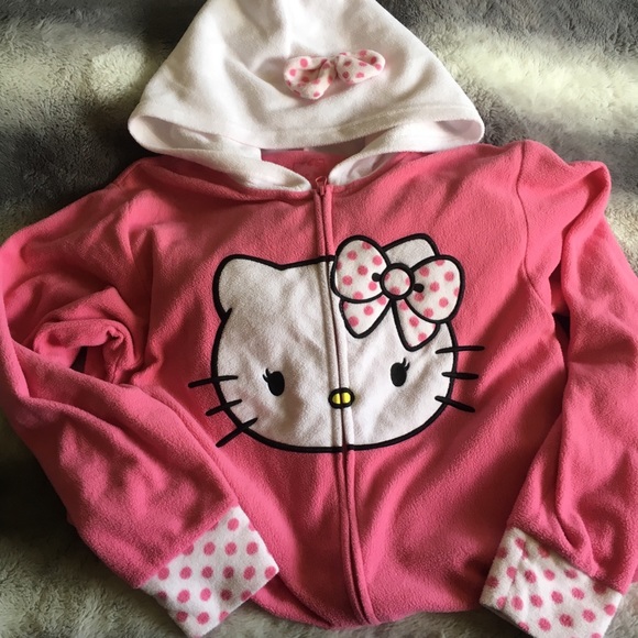 Pink hello kitty onesie size  M 8-10 - Picture 1 of 4
